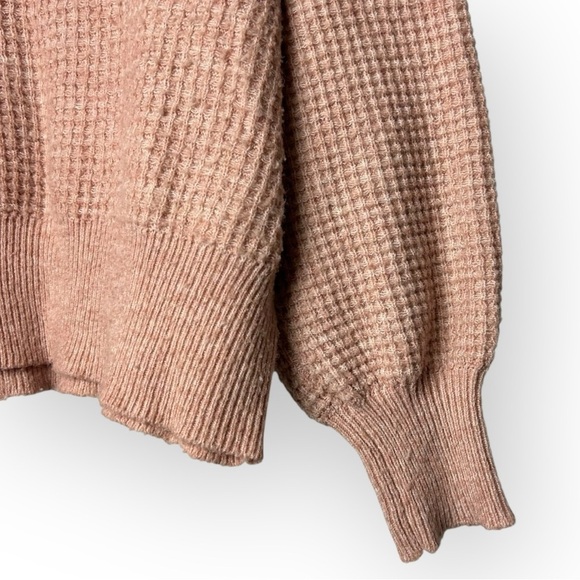 Vera Moda Baby Pink Cropped Knit Sweater XL - Picture 3 of 5